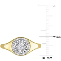 1/4 Ct Tw Diamond Ring 10k Yellow Gold