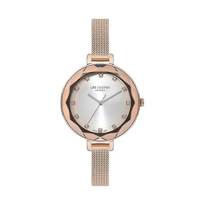 Ladies Lc07363.410 3 Hand Rose Gold Watch With A Rose Gold Mesh Band And A Rose Gold Dial
