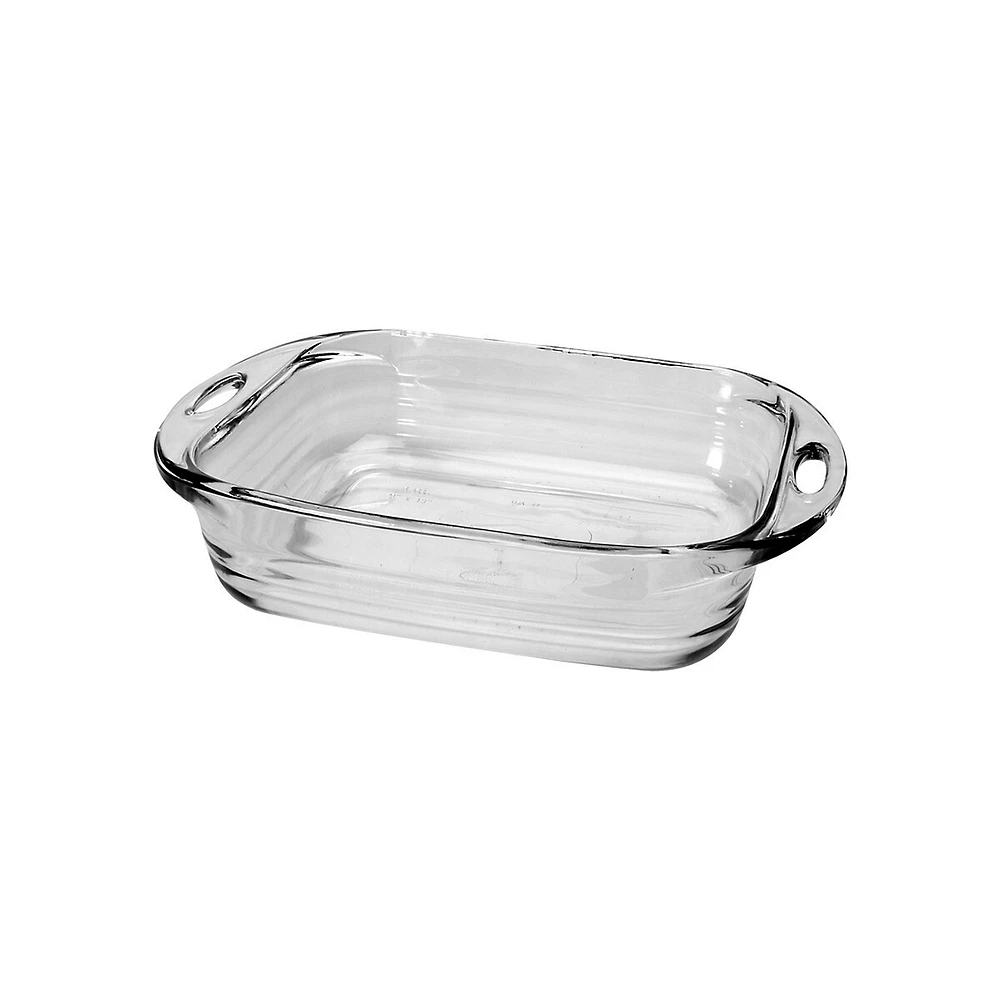 Embossed FireKing 1.5-Quart Loaf Dish