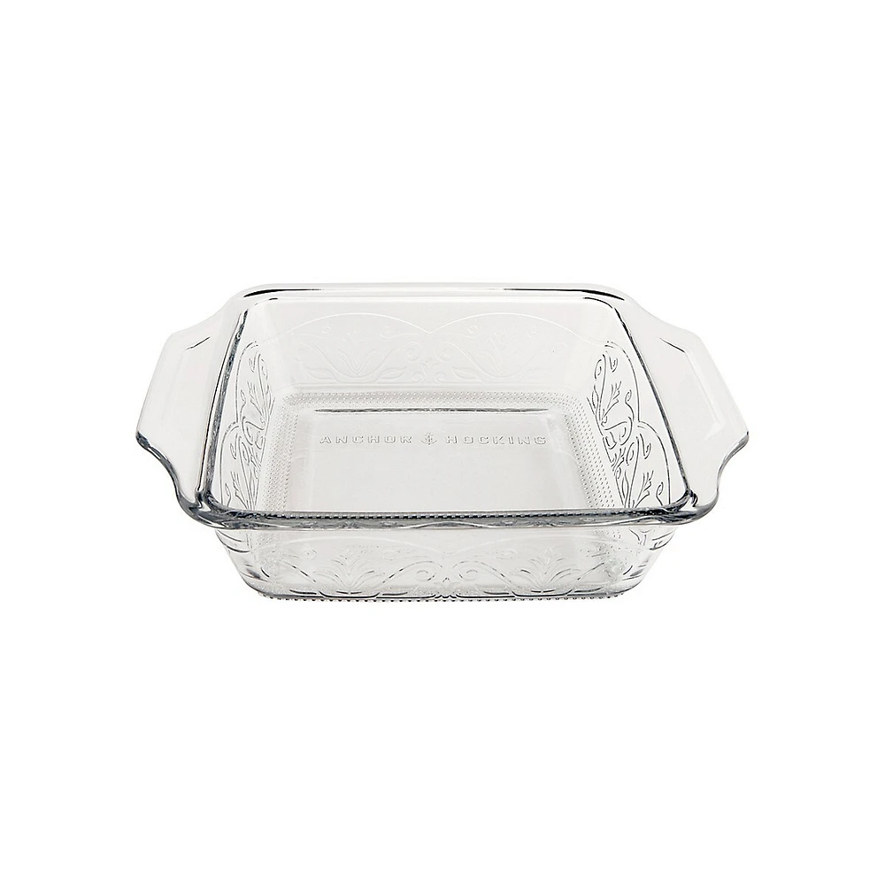 Laurel Embossed Cake Dish