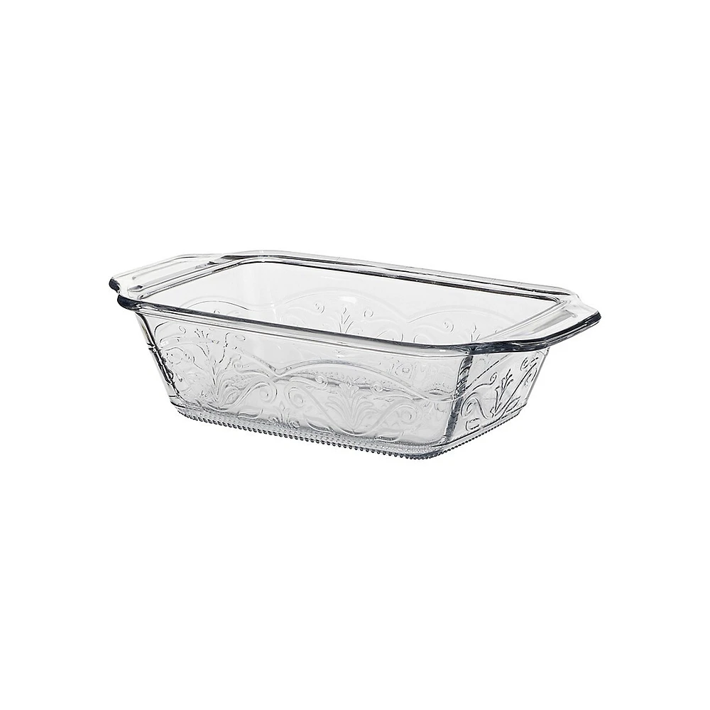 Laurel Embosed Clear Loaf Pan