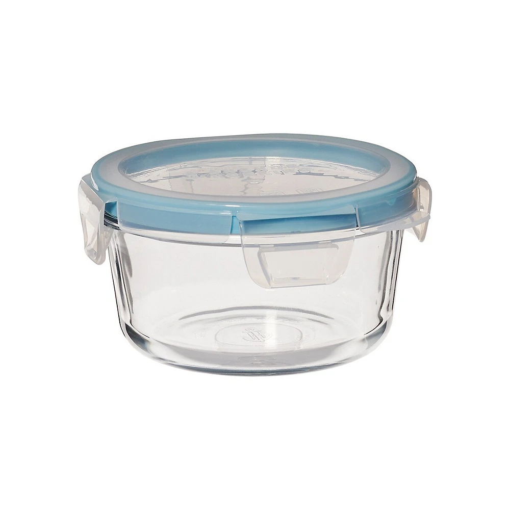 TrueLock Locking-Lid Round Glass Storage Container