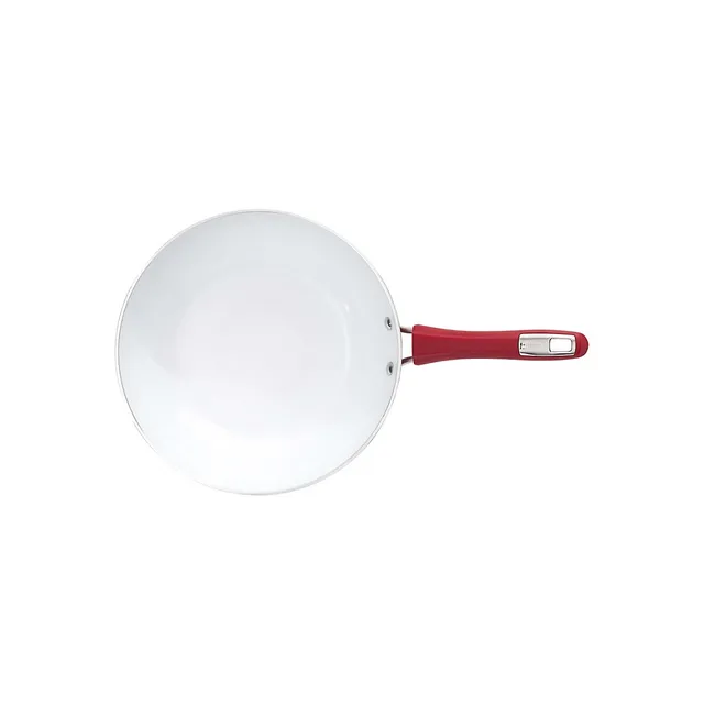 Bialetti Aeternum White Ceramic Nonstick Saute Pan, 10.25 inch 