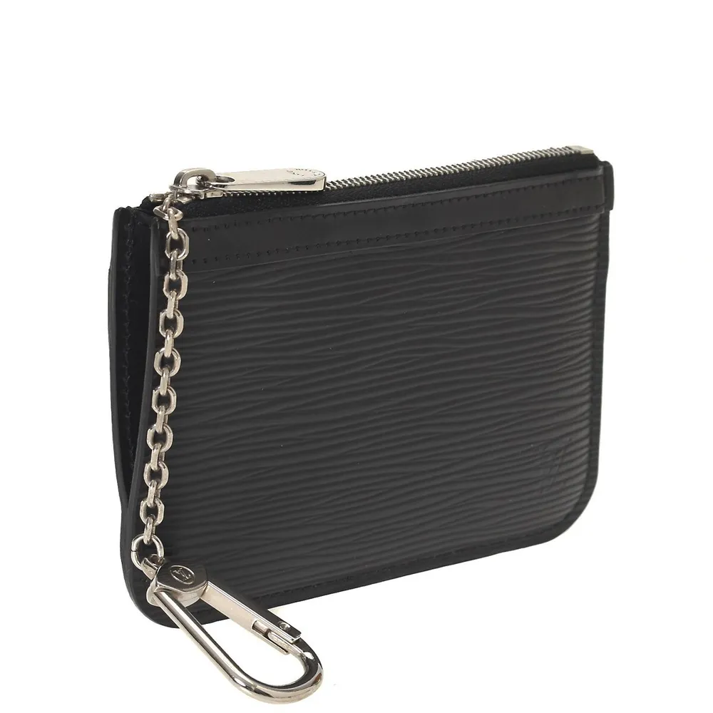 Louis Vuitton Black Epi Leather Noir Key Pouch Pochette Cles