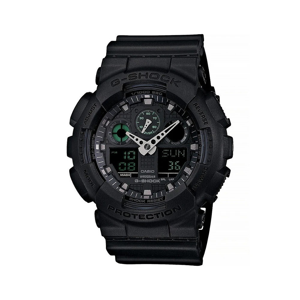 Military Black Analogue and Digital Combo Watch GA100MB-1A