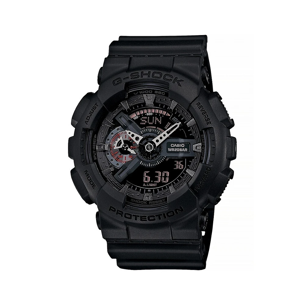 Military Black Matte Resin Watch GA110MB-1A