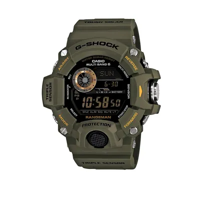 G-Shock Master of G Rangeman Green Resin Strap Watch GW9400-3