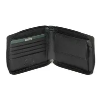 Leather Zip-around Coin Wallet With Rfid Protection