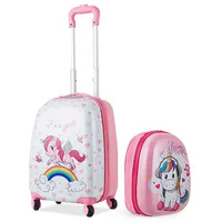2 Pcs Kids Luggage Set 12” Backpack & 16” Kid Carry On Suitcase For Boys Girls
