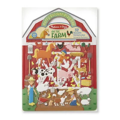Reusable Puffy Stickers: On The Farm