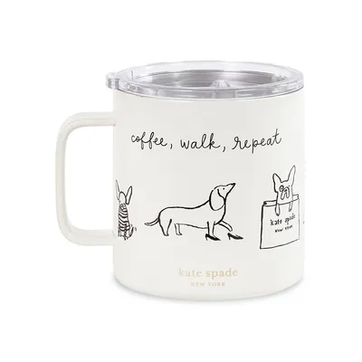 Kate Spade New York Dog Party Stainless Steel Coffee Mug | Square One