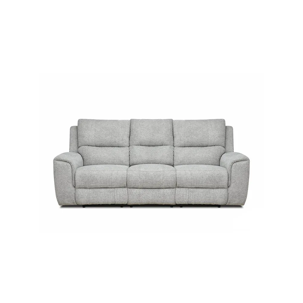 Sentinel 87.8" Power Reclining Sofa With Power Headrest In Tweed Ash Fabric