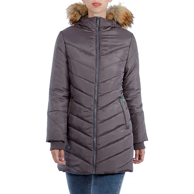 Maternity Lexie 3-in-1 Faux Fur-Accented Semi-Fitted Puffer Coat