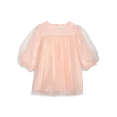Baby Girl's Party Long Sleeve Tulle Dress