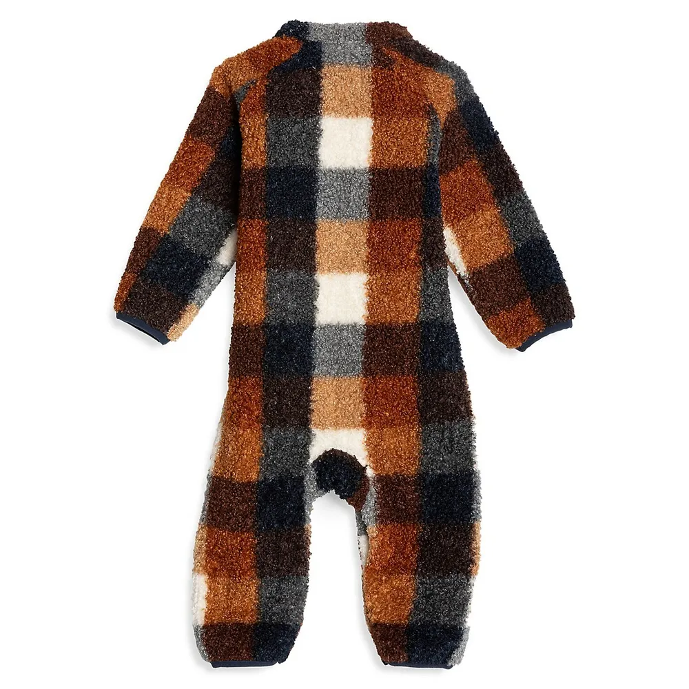 Baby Boy's Faux Shearling Romper