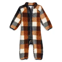 Baby Boy's Faux Shearling Romper