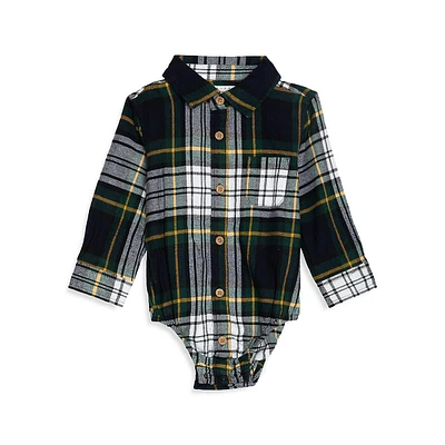 Baby Boy's Flannel Bodysuit