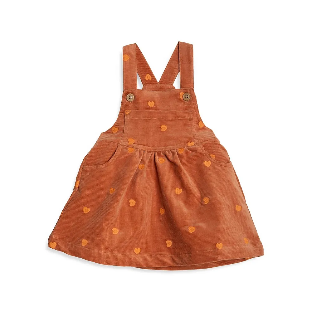 Maternity Adjustable Strap Corduroy Overall Dress
