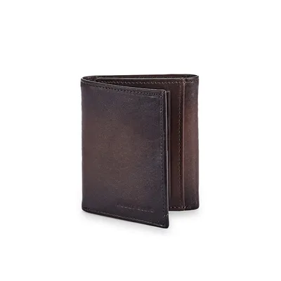 Boxed Michigan Slim Leather Tri-Fold Wallet