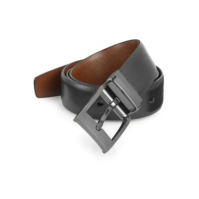Zeus Reversible Leather Belt