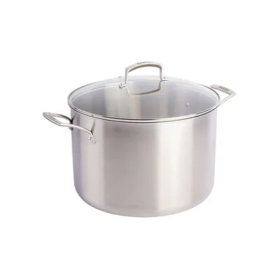 Tri-Play Stainless Steel 12 QT Stock Pot with Lid