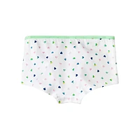 Girl's 10-Pack Heart & Striped Cotton Boyshorts