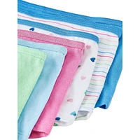 Girl's 10-Pack Heart & Striped Cotton Boyshorts