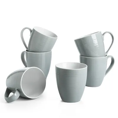 Ceramic Coffee Cups With Handle, Mug, Set Of 6