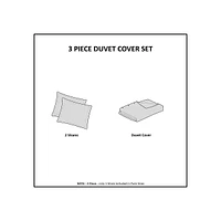 Park Viola 3-Piece Tufted Cotton Duvet Cover Set