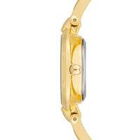 Goldtone & Crystal Bangle Bracelet Watch AK-3788BKGB