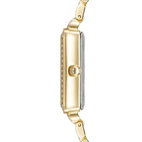 Goldtone & Crystal Bracelet Watch AK-5096CHGB