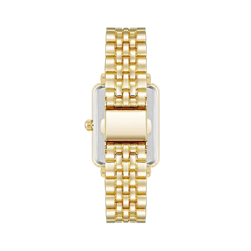 Goldtone & Crystal Bracelet Watch AK-5096CHGB