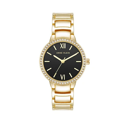 Montre-bracelet en or et cristal AK-5100BKGB