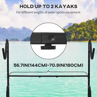 Freestanding Dual Kayak Storage Rack With Adjustable Length