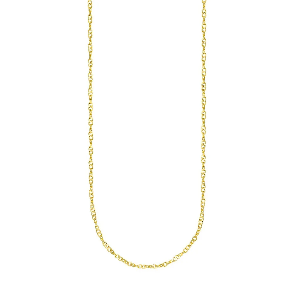 10K Gold & Sterling Silver Chain Necklace