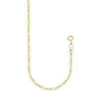 10K Goldplated Sterling Silver Figaro Chain Necklace