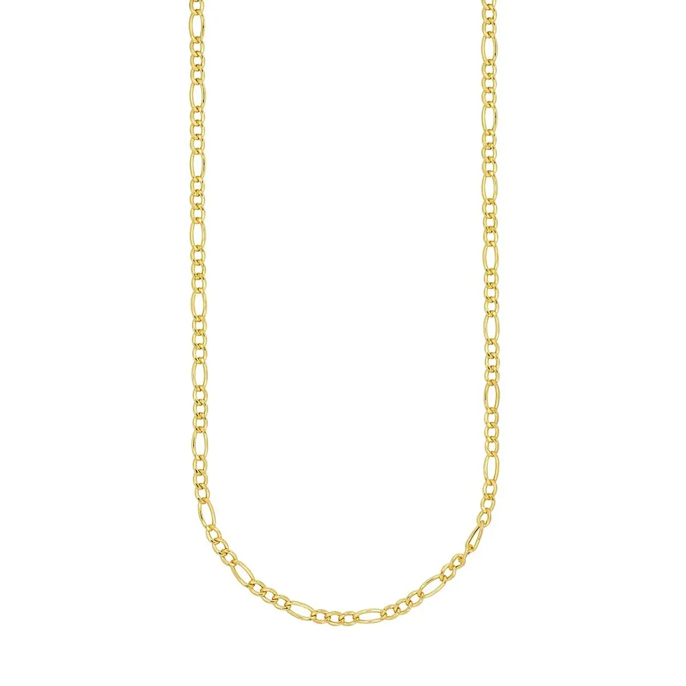 10K Goldplated Sterling Silver Figaro Chain Necklace