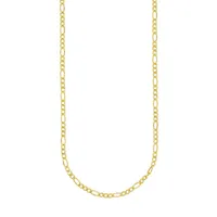 10K Goldplated Sterling Silver Figaro Chain Necklace