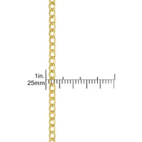 Bonded Goldplated & Sterling Silver Curb Chain Necklace - 18"