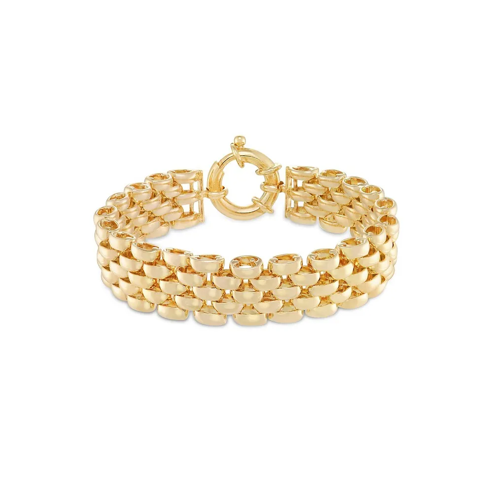 18K Goldplated Pantera-Link Bracelet