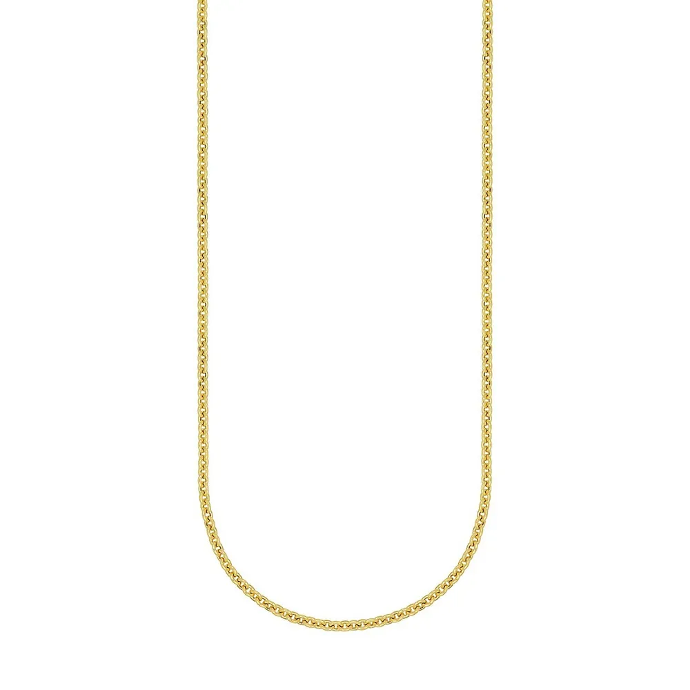 10K Goldplated Bonded Sterling Silver Cable Chain Necklace - 18"