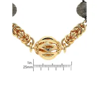 18K Goldplated Byzantine Station Bracelet