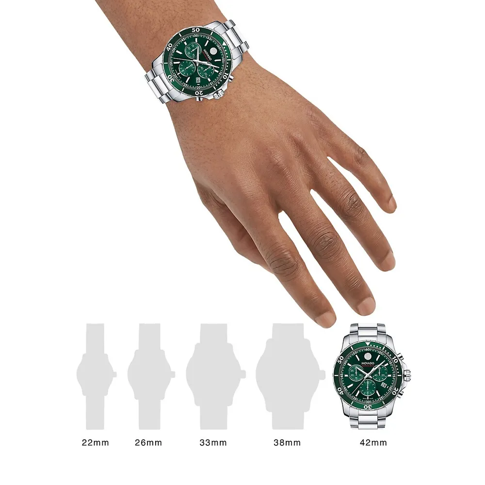 Montre-bracelet chronographe en acier inoxydable et en aluminium Series 800, 2600179