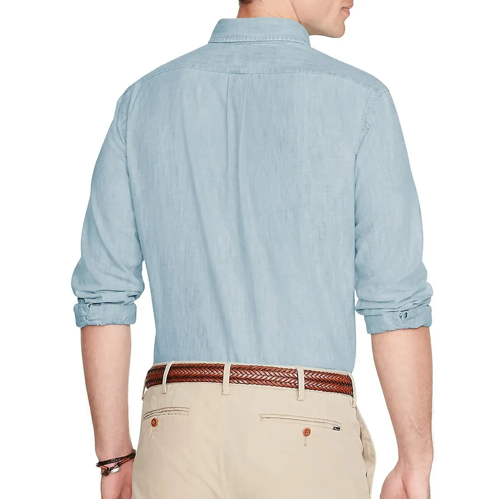 Chemise en chambray de coupe classique