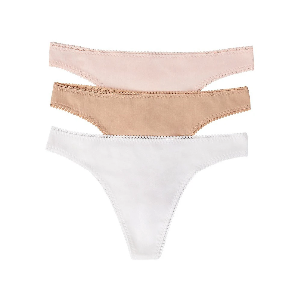 3-Pack Organic Cotton Stretch Logo Hipster Panty