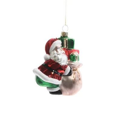Hanging Santa Claus Ornament (pack Of 2)