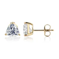 Trilliant Stud Earrings With 2 Carats* Of Signature simulant diamonds In 10 Karat Gold
