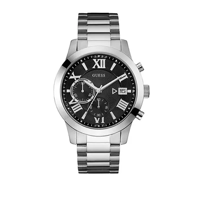 Chronograph Silvertone Bracelet Watch