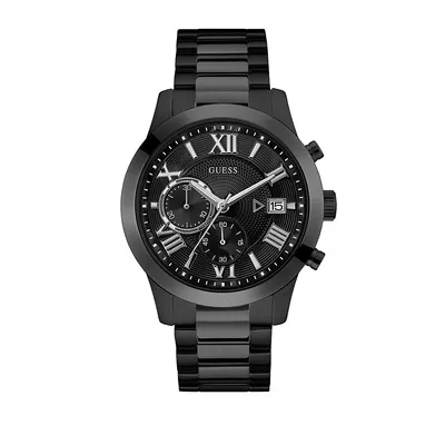Black Stainless Steel Bracelet Chronograph Watch W0668G5