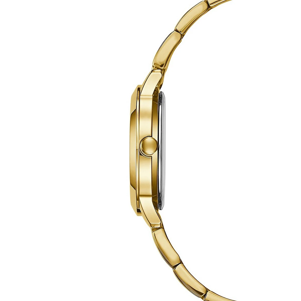 Casual Life Stainless Steel Goldtone U0989L2Analog Bracelet Watch